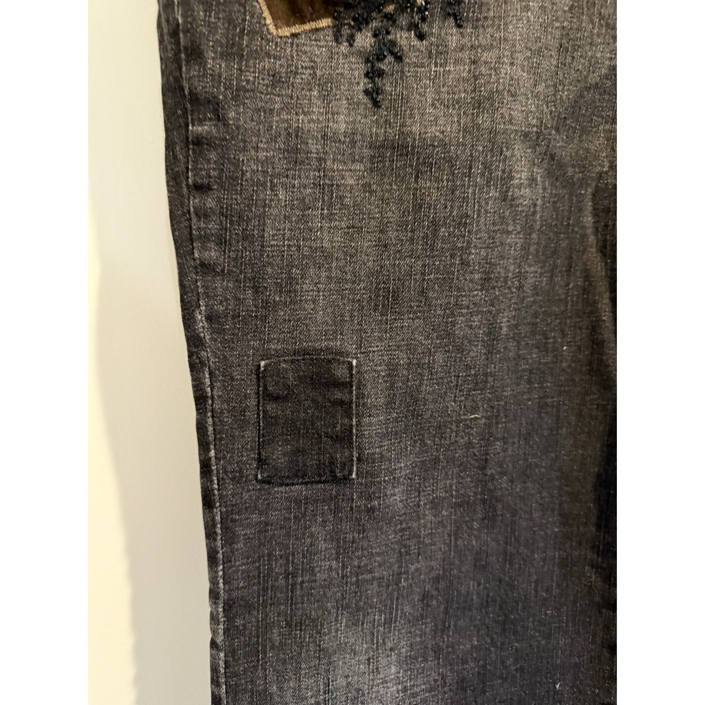 Lauren Jeans Co., Ralph Lauren Y2K Vintage Size 16 Black With Decorative Patches - Picture 3 of 16